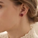 Сережки-пусети «Зірочка» з кристалом Swarovski Xuping - изображение 2