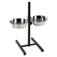 Миски для собак на штативі Flamingo Otis+ H-Stand, 2 шт х 2.5 л - зображення 1
