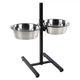 Миски для собак на штативі Flamingo Otis+ H-Stand, 2 шт х 3.95 л - зображення 1