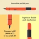 Ручка кулькова LAMY pico laserorange M22 чорний стрижень (4029951) - изображение 4