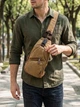 Сумка слинг через плечо мужская Vintage leather-21222 Коричневая - изображение 2