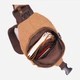 Сумка слинг через плечо мужская Vintage leather-21222 Коричневая - изображение 6