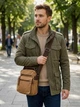 Сумка планшет через плечо мужская Vintage leather-21226 Коричневая - изображение 2