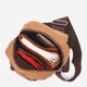 Сумка слинг через плечо мужская Vintage leather-21230 Коричневая - изображение 6
