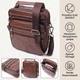 Сумка планшет через плечо мужская из натуральная кожи Vintage leather-21275 Коричневая - изображение 14