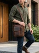 Сумка планшет через плечо мужская из натуральная кожи Vintage leather-21293 Коричневая - изображение 2