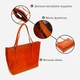 Сумка шоппер женская из натуральная кожи Vintage leather-22096 Рыжяя - изображение 8