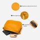 Сумка багет седло женская из натуральная кожи Vintage leather-22100 Желтая - изображение 5