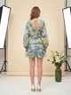 Літній жіночі костюм ASOS Design кроп-топ і міні-спідниця з квітковим принтом на м'ятному фоні 46-48 - изображение 3