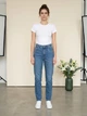 Джинси мом жіночі високa посадкa ASOS Design Tall Hourglass 40-42 середній синій W28 / L36 - изображение 1
