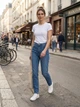 Джинси мом жіночі високa посадкa ASOS Design Tall Hourglass 40-42 середній синій W28 / L36 - изображение 2