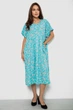 Сукня жіноча однотонна з принтом блакитний 214R209-6 AGER 56 (4XL-5XL) - зображення 2