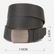 Ремень мужской тканевый Vintage leather-20597 110 см Серый - изображение 5