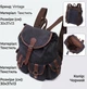 Рюкзак тканевый 15 л вмещает формат А4 Vintage leather-22151 Черный - изображение 15