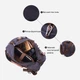 Рюкзак мужской тканевый 20 л вмещает формат А4 Vintage leather-22157 Черный - изображение 6