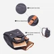 Сумка-рюкзак мужская тканевая 5.6 л Vintage leather-22162 Черная - изображение 6