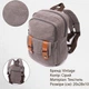 Рюкзак мужской тканевый 5.6 л Vintage leather-22161 Серый - изображение 15