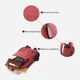 Сумка-рюкзак мужская тканевая 7 л вмещает формат А4 Vintage leather-22170 Бордовая - изображение 6