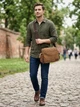 Сумка мессенджер через плечо мужская Vintage leather-22205 Коричневая - изображение 2