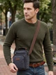 Сумка планшет через плече чоловіча Vintage leather-22237 Чорна - зображення 2