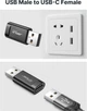 Адаптер JSAUX USB A to USB A Data Blocker, 2.4A, black (DC0001) - зображення 3