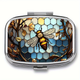 Металлическая таблетка Honey Bee Мини-кейс для таблеток и украшений Пчелка - изображение 1