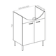 Тумба з умивальником RJ SOFT RJFU021-0156WHSET(RJFU021-0156WH+101456UA), білий/глянсовий, підлоговий, 56 см - изображение 2