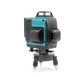 Лазерный уровень Makita SK700GDZ 4D, 16 линий, 360°, с зеленым лазером, LED-дисплеем, двумя аккумуляторами, штативом и чехлом для строительных и монтажных работ - изображение 11
