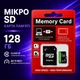Карта пам'яті microSD на 128 GB з високою швидкістю запису для камери відеоспостереження та відеореєстратора, швидка флеш-карта для телефону Class 10 з SD-адаптером для фотоапарата - зображення 1