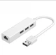 Переходник адаптер USB на Ethernet + 3 USB порта, белый (R051779) - изображение 1