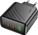 Сетевое зарядное устройство Hoco CS27A Supply PD67W (3C1A) charger (EU) Black (6942007639835) - изображение 3