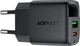 Сетевое зарядное устройство Acefast A116 PD35W GaN charger (USB-A+USB-C) with digital display Black (6974316284468) - изображение 3