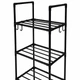 Передвижной металлический стеллаж для кухни Multifunctional Kitchen Storage Rack, 4 уровня, с крючками, 138×42×32 см - изображение 5