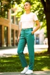 Штани «Turquoise Comfort» by Lagunet Exclusive бірюзовий 36 - зображення 7