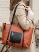 Сумка шоппер женская из натуральная кожи Vintage leather-22301 Коричневая - изображение 2