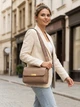 Сумка кросс боди через плечо женская из натуральная кожи Vintage leather-22403 Бежевая - изображение 2