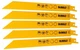 Zestaw brzeszczotów do piły szablastej DeWalt BIM TPI 14 do metalu 203 mm 5 szt (DT2353-QZ) - obraz 1