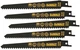 Zestaw brzeszczotów do piły szablastej DeWalt do drewna BIM 152 mm 5 szt (DT2362-QZ) - obraz 1
