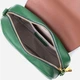 Сумка кросс боди через плечо женская из натуральная кожи Vintage leather-22430 Зеленая - изображение 7
