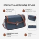Сумка кросс боди через плечо женская из натуральная кожи Vintage leather-22622 Синяя - изображение 17