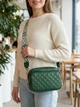 Сумка кросс боди через плечо женская из натуральная кожи Vintage leather-22635 Зеленая - изображение 2