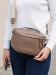 Сумка кросс боди через плечо женская из натуральная кожи Vintage leather-22657 Бежевая - изображение 2