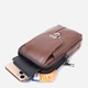 Сумка мужская из натуральная кожи Vintage leather-22738 Коричневая - изображение 10