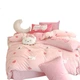 Комплект постільної білизни Dohia Home Textile з молочного оксамиту, зимовий потовщений двосторонній фліс, антистатичне простирадло та підковдра, 152*218 см - зображення 2