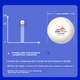 М'яч для настільного тенісу DOUBLE FISH Three-Star PAR40+ Paris Official Competition Ball, м'яч для пінг-понгу з трьома зірками, білий, упаковка з 12 штук - изображение 7