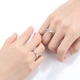 Кольцо MANHE S925 серебряное парное с бриллиантом - изображение 4