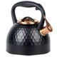 Czajnik Vilde z gwizdkiem stalowy czarny 2.5 l (5900670107878) - obraz 1