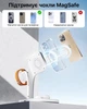 Беспроводная зарядная док станция для айфона складная LEXEGO 15W MagSafe 3в1 зарядка для айфон Apple iPhone Apple Watch AirPods с ночником (3 режима) White U-22W - изображение 7