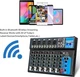 Микшерный пульт Depusheng HT7 7-канальный с Bluetooth, USB, DSP эффектами и 48V Phantom Power - изображение 6