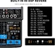 Аудиомикшер BOMGE BMG-04F 4-канальный с Bluetooth, USB, 48V и 99 DSP - изображение 3